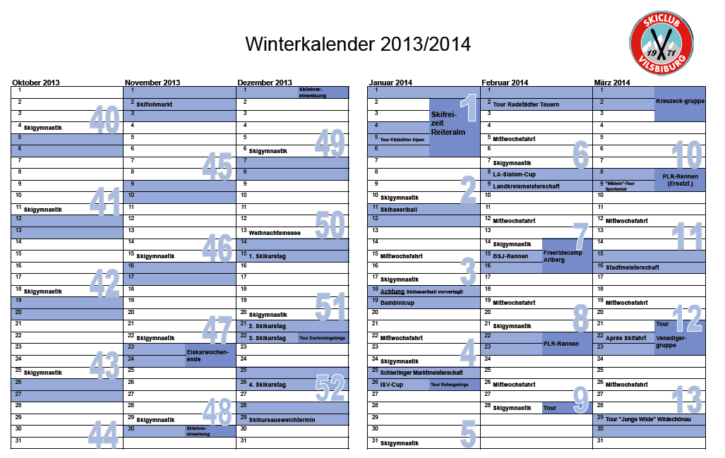 Winterkalender 2013/2014